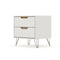 Manhattan Comfort Rockefeller 2.0 Nightstand, Off White and Nature 102GMC3 - alternate 2
